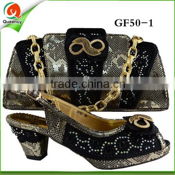 GF50 wholesale women italian matching shoes and bags for woman