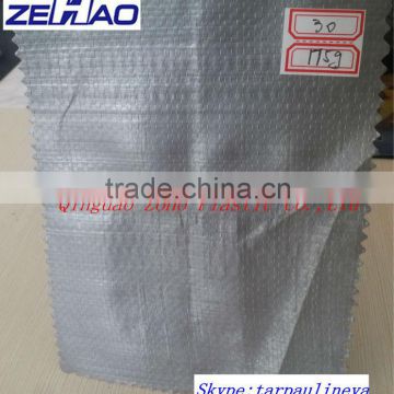 175gsm silver color tarp&ready made pe tarpaulin&ldpe coating with rope and eyelet