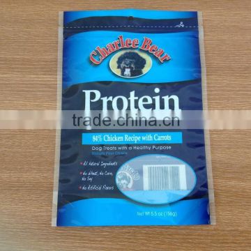 Dog food packaging bag with clear window