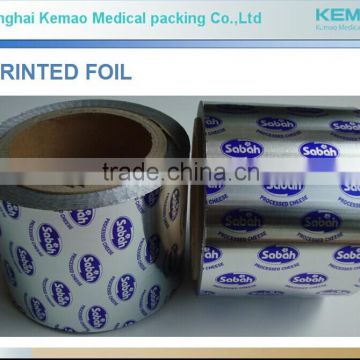Jumbo Rolls Coated and Printed Aluminum Foil for cheese packages