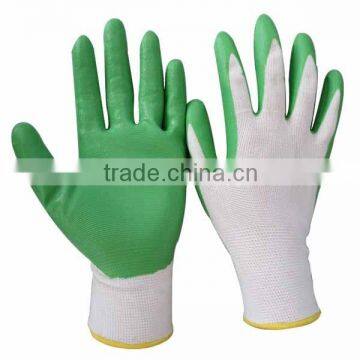 13Gauge Black Nitrile Palm Coated Smooth Finish Industrial Gloves