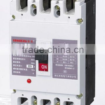 CM1 yueqing 4 pole 400amp circuit breaker mccb