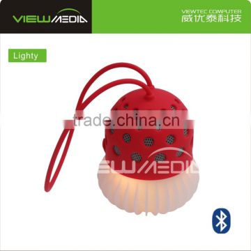Viewmedia long wireless range led bulb night light Bluetooth lamp speaker