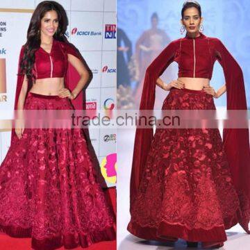 Velvet Lehenga Choli 2016