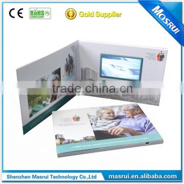 A5 sizer 4.3 inch Lcd screen video brochure card/video business card as gift