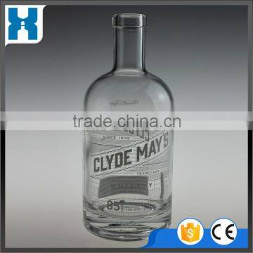 750ML ROUND EMPYT GLASS VODKA BOTTLE