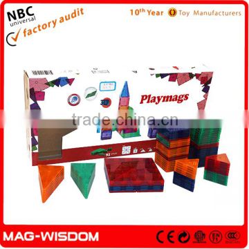 Playmags New Magnetic Building Tile Blocks 3D Toys 92pcs Sets