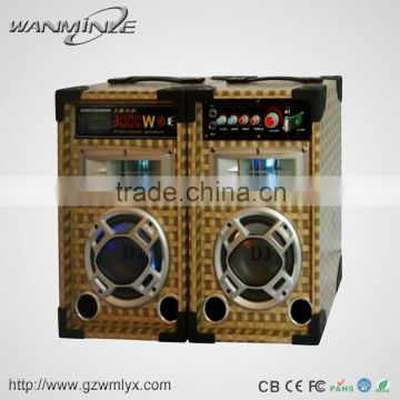 Hot Sale 5 Inch Golden Color Surface Speaker Wooden Box Cabinet with 80W Power Speaker