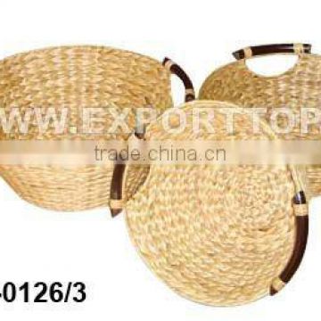 Latest design water hyacinth storage basket