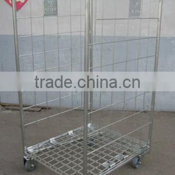 galanized roll storage container with wheel