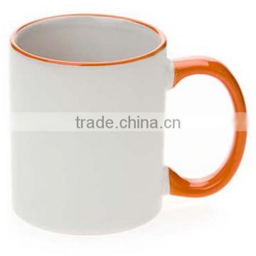 11oz Handle and Rim Sublimation Color Mug Coffee Mug