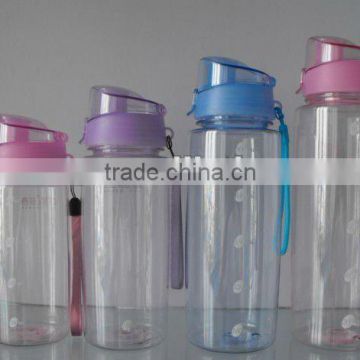 Plastic Transparent Water Bottles with handle line