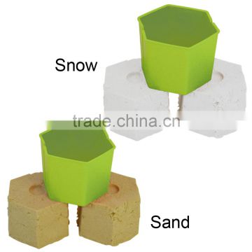 multi function Snow brick maker storage box in car and table flowerpot snow and sand block pattern