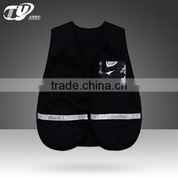 police reflective safety vest black security reflective vest