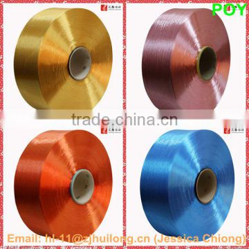 100% polyester color poy yarn for dty textured yarn