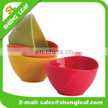 Custom printed flexible Silicone Bowls