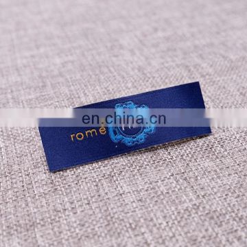 heat cut high density clothing washed satin printing mark of main woven label
