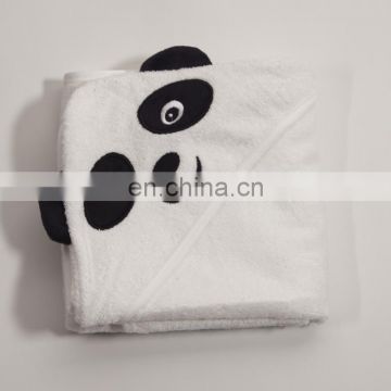 Bamboo fabric Panda baby hooded bath towel organic baby towel blanket