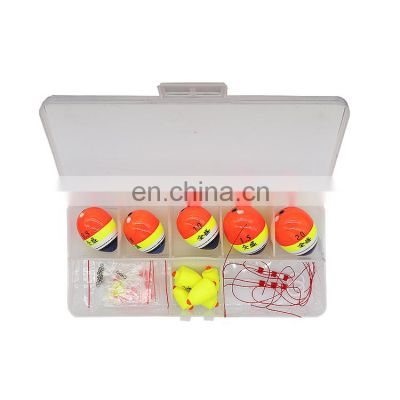 Good Quality Mixed Size Ball Sea floats for fishing Orange red Float kits Snap Box Fishing Accessories 0.5 0.8 1.0 1.5 2.0