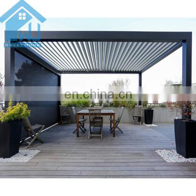 4X4 Garden Metal Electric Pergola Patio Canopy Louvered Roof Price