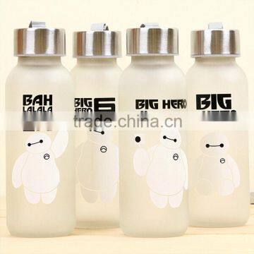 300ml frosted glass water bottle