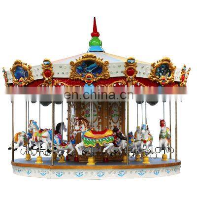 High quality amusement rotary ride carousel kiddie ride game merry go round for sale
