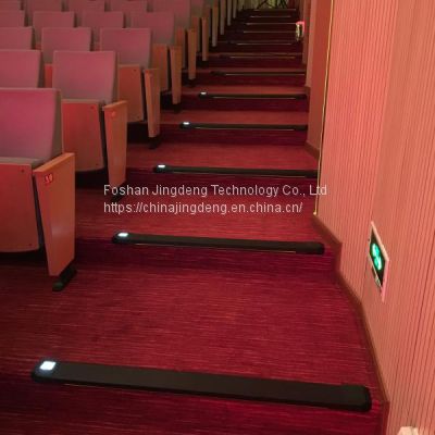 Chinese factory wholesale Auditorium Carpet Steps Down Orange Line Light Stair Lights