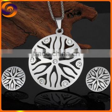 Stainless steel lady jewelry set