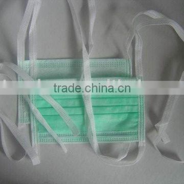 3ply nonwoven surgical face mask with tie on