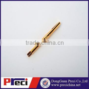 Electronic gold plated brass contact pin