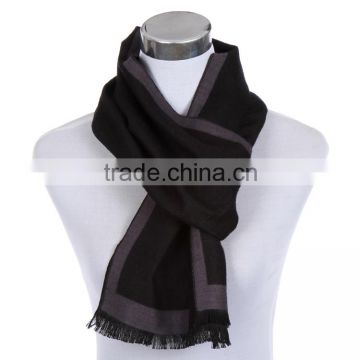 Custom winter double-sided color men's cashmere feeling rayon scarf 180*30cm