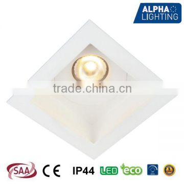 IP Rated Fixed Dimmable Anti-glare Square 7W COB LED Downlight