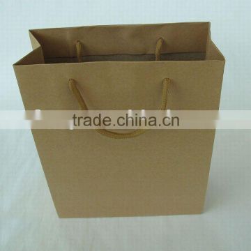 Brown paper bag with pp rope