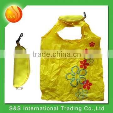 Promotional Eco Reusable recycled Fruit Bag Nylon Polyester Folding Shopping Bag