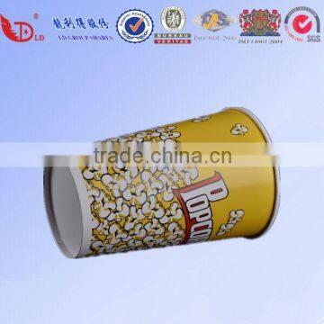 Disposable enviromental White cardboard paper laminating popcorn bucket