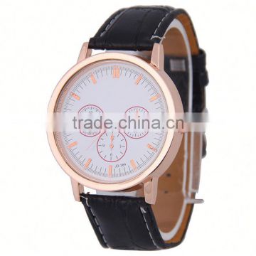 OEM customize leather quartz men business watch with Japaness PC21S movement