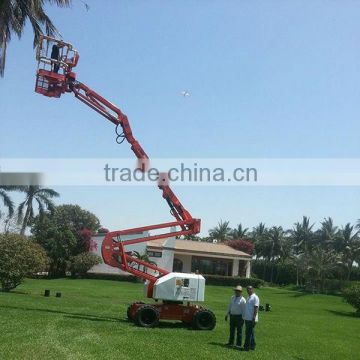 Lifting height 15m,250kg load capacity self-propelled articulating boom lift