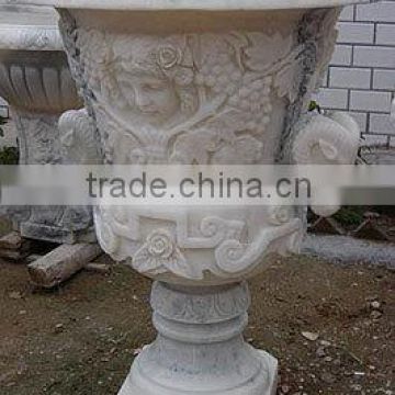 Manual marble decoration concrete seed planter from Vietnam