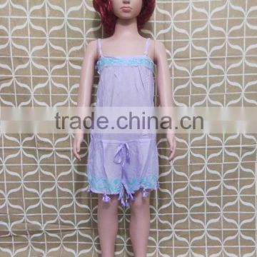 Girls Beach Jumpsuit with Chiken Embroidery Online