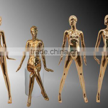 Gold Chrome Full-Body Female Mannequin