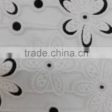 white color wholesale garment compound fabric burnt-out fabric