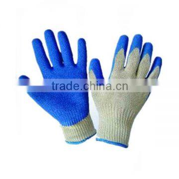 10 Gauge Polycotton Liner Coated Latex on Palm,Crinkle Finish Safety Grip Glove