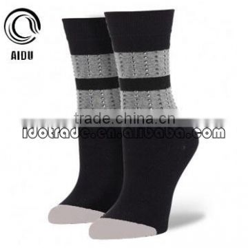 China Manufacture Custom Design Black Women Socks