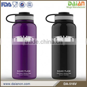 Custom printed double walled stainless steel vacuum bottle