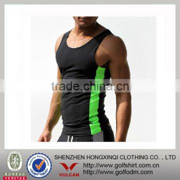 Contrast color mens sports tank tops sports vest
