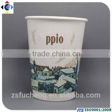 Custom Printed Disposable single wall paper coffee cups