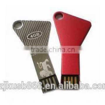 Qualified Key shaped pendrive for engrave LOGO
