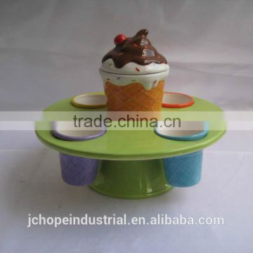 hot sale ceramic icecream cups set