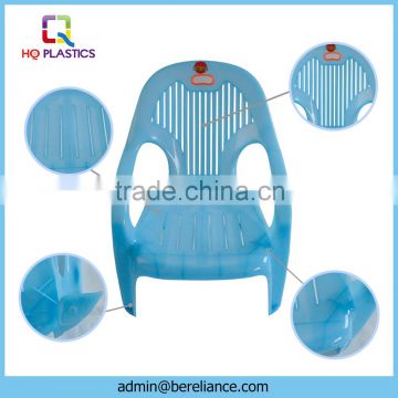 Blue Armrest Garden Plastic Chairs