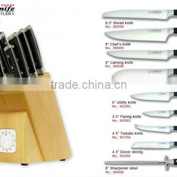 11 Pcs Kitchen Knife Set with Micarta Handle